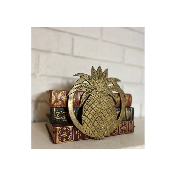 Vintage Mid Century Brass Pineapple Trivet - Picture 2 of 3